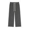 Women's High Waist Striped Terry Cloth Wide Leg Pants - Plus Size, Spring Slimming Draping, Style 63158