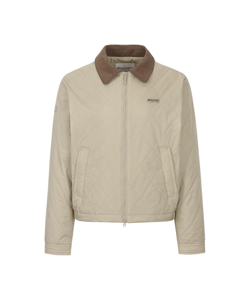 Discovery Expedition Women'S Collared Quilted Padded Jacket (L/Beige)