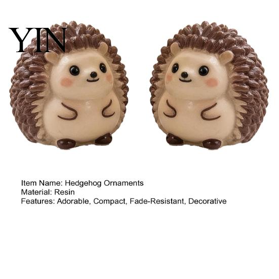 Sandtisch Zubehör 2 Stück Niedlicher Igel Harz Mini Figuren für Sukkulenten Topf Terrarium, Mikro Landschaft Handgemacht Bastelbedarf Deko, Miniatur