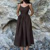 2026 Spring European & American Women's Sexy Halter Print Ruffle Dress
