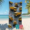 Vehicle Themed Compatible for Excavator Tractor Car Microfiber Bath Towel Ultra-Soft Quick-Dry Highly Absorbent Bath Towel