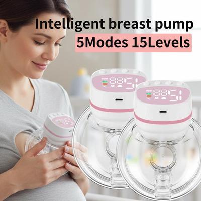Silent Painless Smart Wearable Breast Pump with Large Suction & Massage