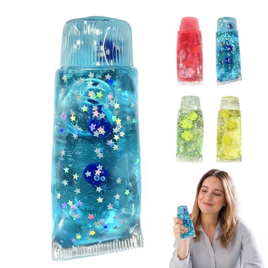 Office Stress Reliever Relief Toothpaste Tube Toy Slow Rising Clear Squeeze Anxiety Toy Relieving Sensory Fidget for Home School Soft