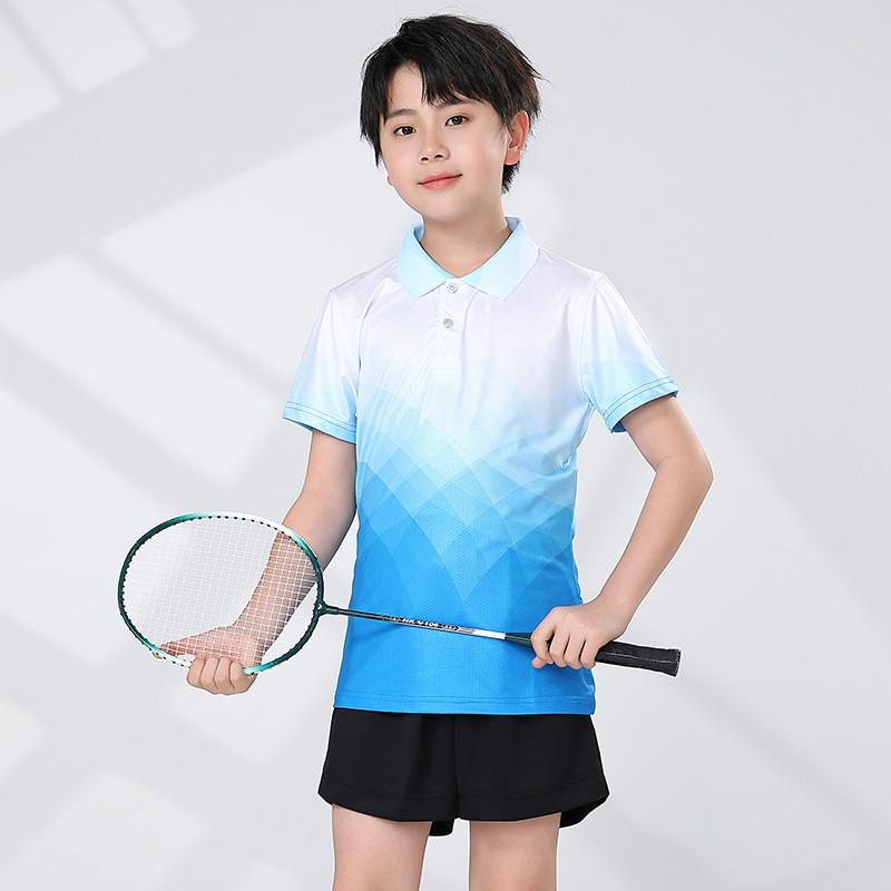 Kids Sports Set Girls Quick-Dry Badminton Tennis Uniform With Custom Print Option