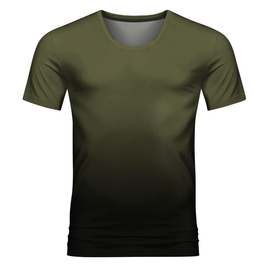 Herren-T-Shirts, lässig, kurzärmelig, Farbverlaufsausschnitt, weich, lockere Passform, Grafik-T-Shirts, Sommer-T-Shirts für Herren