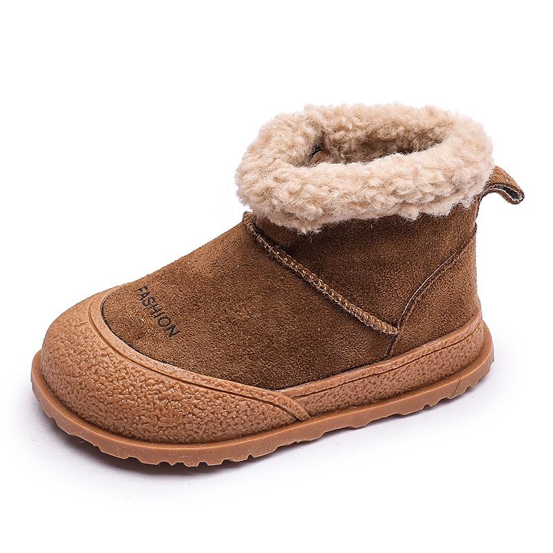 2025 Winter Baby Versatile Snow Boots: Warm Velvet-Lined, Mid-Calf Round Toe, Flat Sole