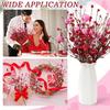 1-10PCS Valentines Decor Artificial Flower Berry Branches Heart Shape Berry Fake Flowers Anniversary Wedding Home Decor
