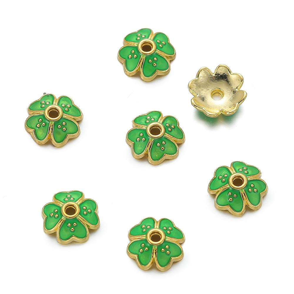 10pcs/lot Metal Loose Spacer Beads Flowers Caps For DIY End Spacer Charms Necklace Bracelets Earring Jewelry Making Craft