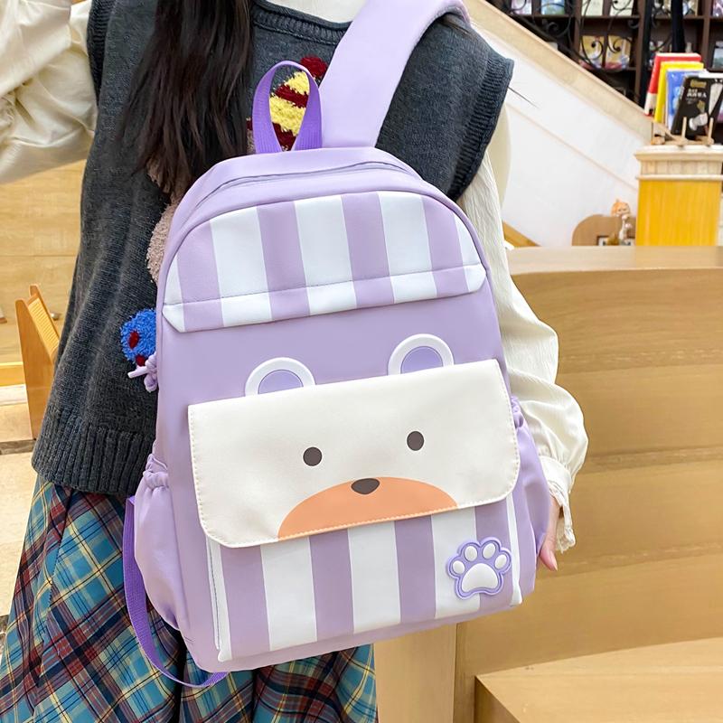 Three-Piece Backpack Set Large Capacity Children's School Bag Girls Boys Nylon Backpack for Primary and Secondary School