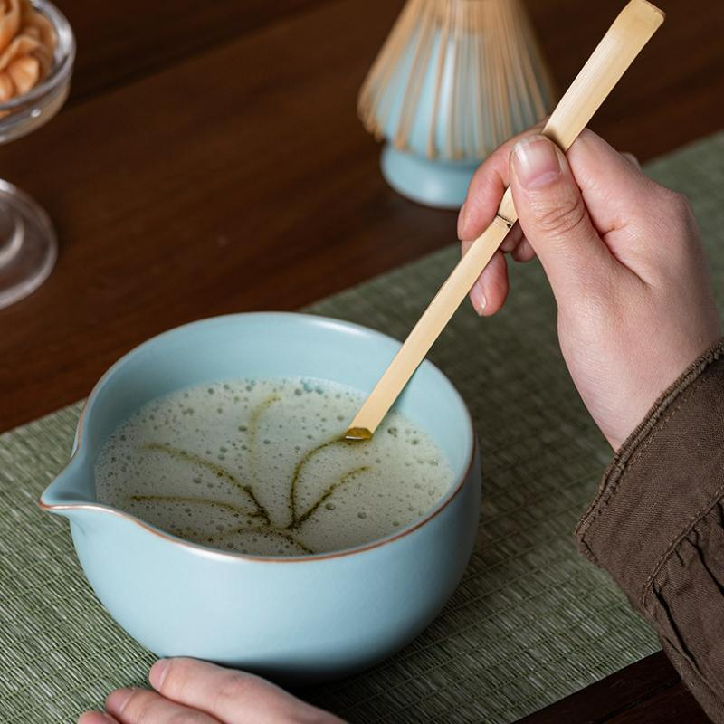 Japanese Matcha Tea Set Handmade Vintage Matcha Bowl Set Bamboo Whisk Spoon Holder Tea Accessories Ceremony Gift 2025 New