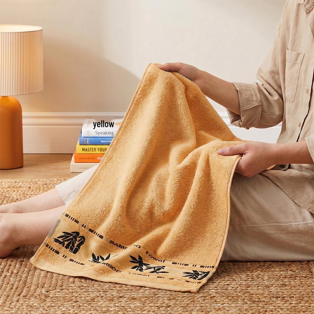 Custom Bamboo Jacquard Bath & Face Towels - Soft, Absorbent, Plain Color