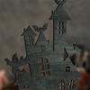 M-Modern-Halloween Wooden Ornaments Decorative Wooden Silhouette Sketch Haunted House Desktop Decoration