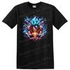 Goku Super Saiyan Blue Anime Warrior T Shirt W/ Energy Aura Graphic Design Tee