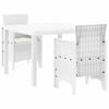 Garden Dining Set 3 Pcs White Polypropylene