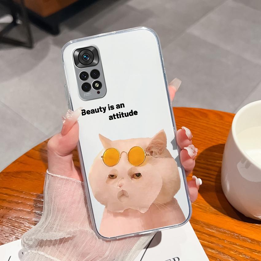 Para Redmi Note 11 11S 11T 12 12S Pro Plus Turbo Capa de Telefone Padrão de Laço Rosa Bonito Silicone Transparente de Alta Qualidade Capa Antiderrapante Para Carcaça Redmi