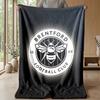 Brentford Football Print Flannel Blanket, Soft Warm Lightweight Throw Blanket for Sofa Bed Camping