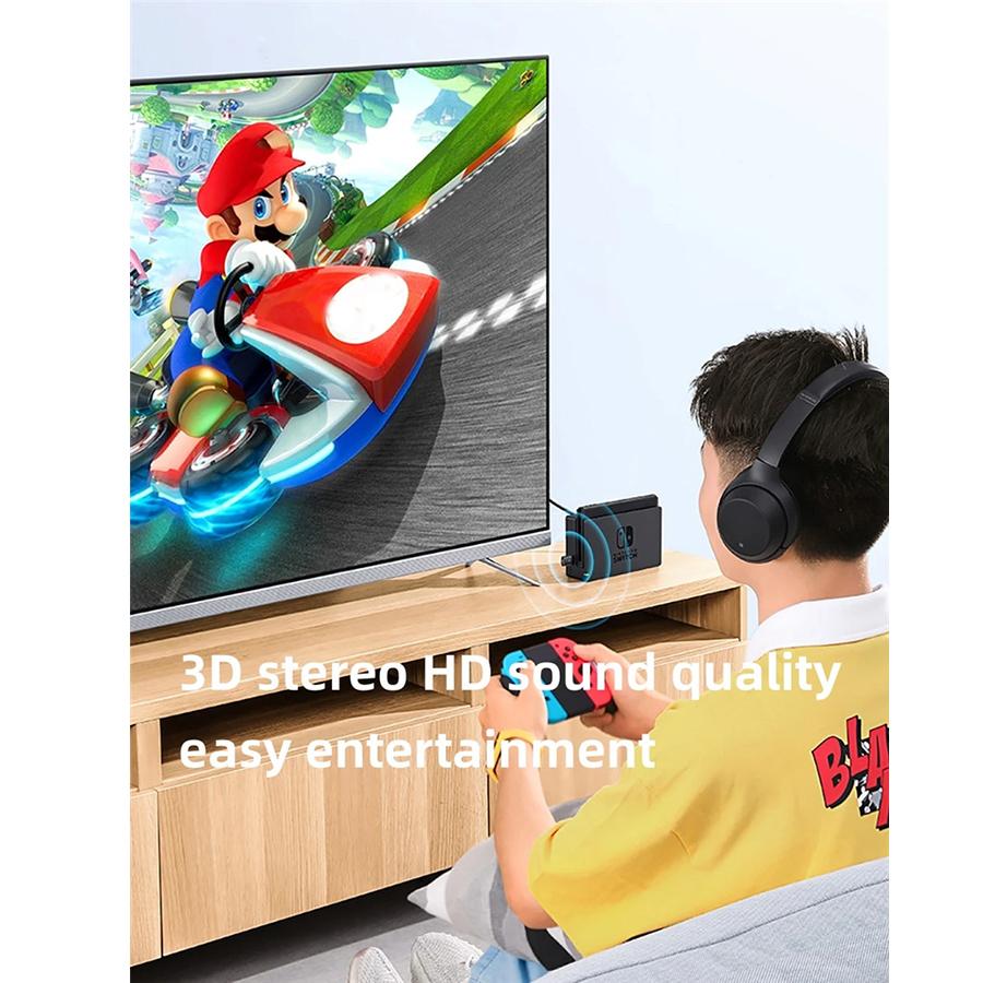 Bluetooth Audio Adapter Wireless Headphone Adapter Receiver for PS5/PS4 Game Console PC Headset 2 In 1 USB Bluetooth 5.3 Dongle