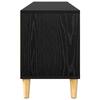 TV Stand in Black Oak Look 150 x 30 x 45 cm Engineered Wood