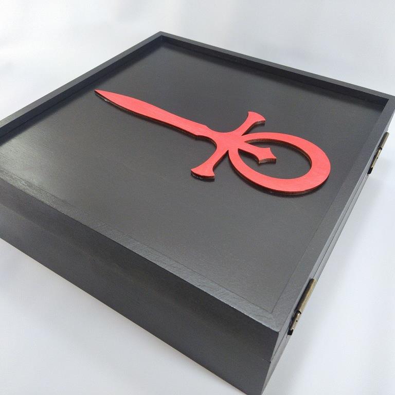 Ящик с крышкой для коллекционных карт Magic the Gathering, Pokemon, Yu-Gi-Oh 25х25х11 см Мастерская мистера Томаса Дерево Лак