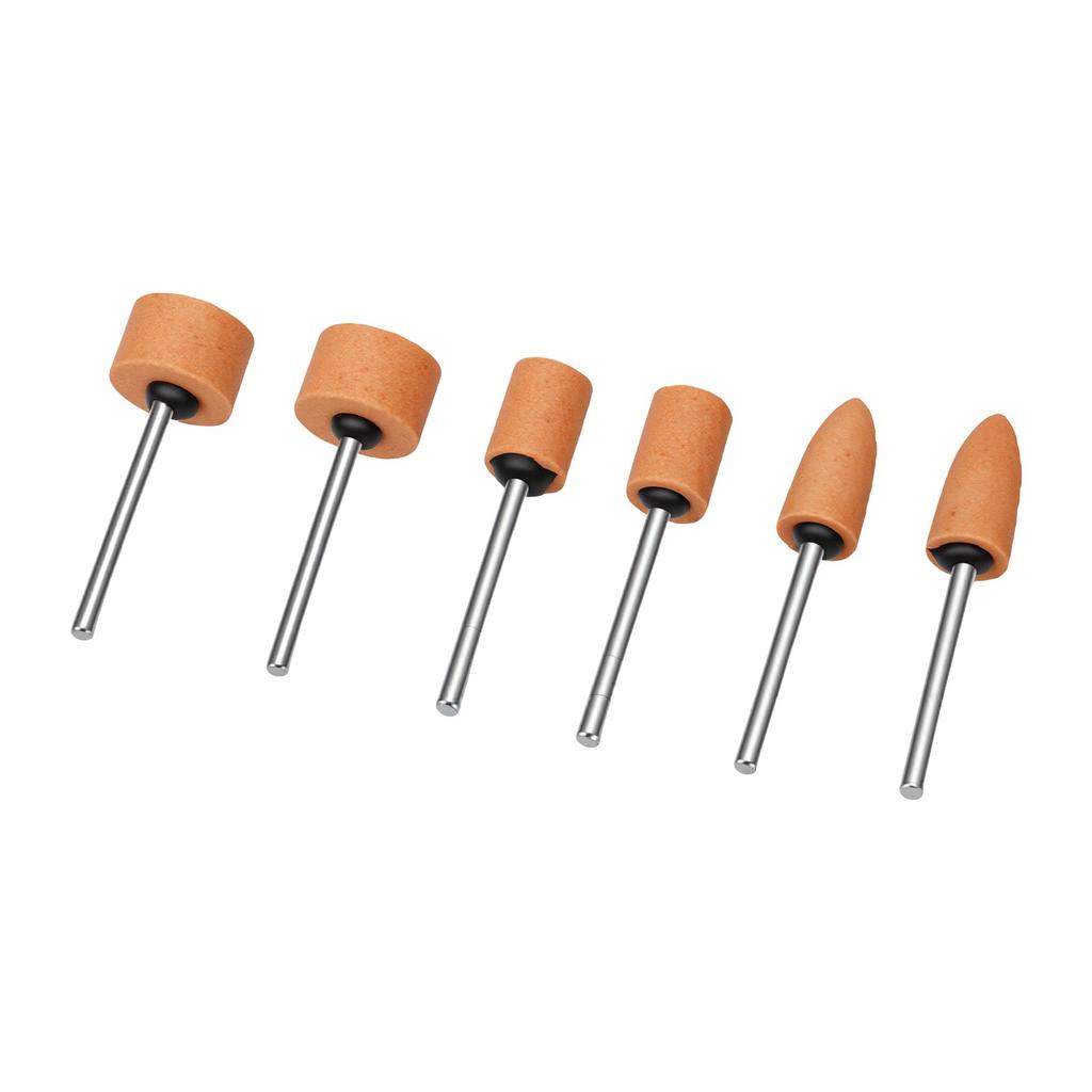 42-teiliges Schleifstein-Set für Rotationswerkzeug, 3,175 mm (1/8 Zoll) Schaft, 2 Formen, 3 Größen, Schleifkörper auf Dorn, Schärfaufsatz für Metall