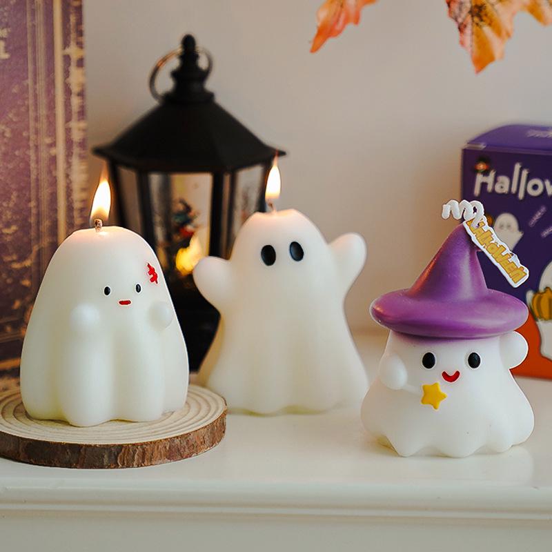 Cute Ghost Halloween Scented Candles - Handmade Aroma Diffuser for Party Atmosphere