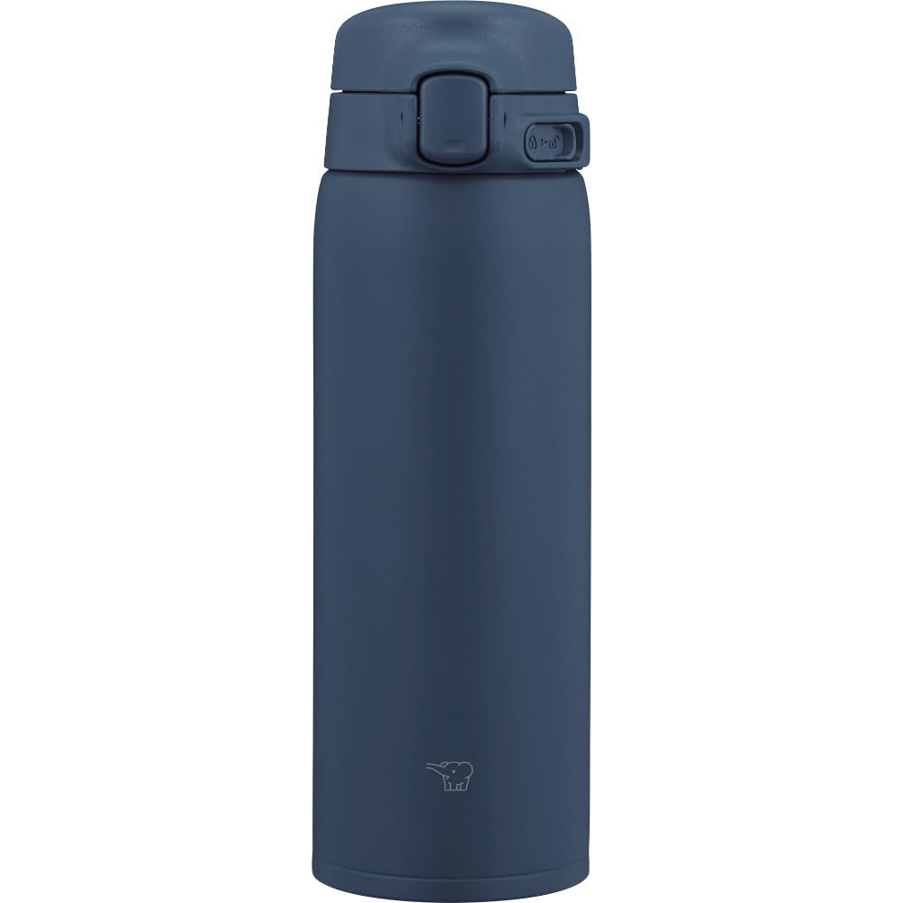 

Zojirushi Water Dishwasher Seamless Only 2 Washes Lightweight Keeps Hot Bottle, 480ml, Safe, Cap, Required, & Compact, & Cold, One-Touch Mug, Navy,