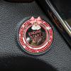 Alloy Crystal Car Decorative Ring with Rhinestone Bow for Start Engine Stop Button, 1pc Vehicle Ignition Bling Accessory