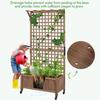 72 H Horticulture Garden Planter with Trellis for Vine Climbing Plants Raised Box Outdoor w/Drainage Holes Raised Garden Bed Pl