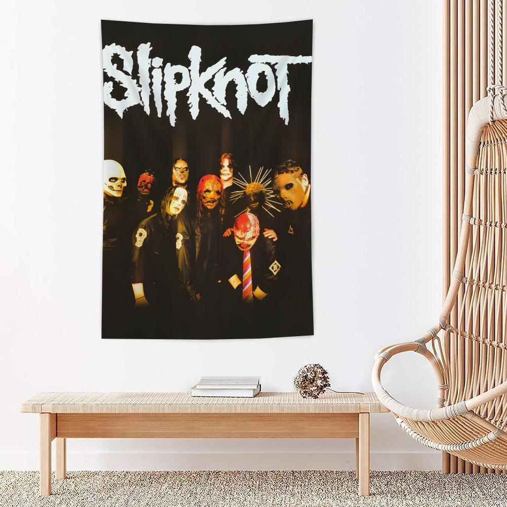 Rock Band Sslipknotses Tapestry Microfiber Wall Hanging For Bedroom Living Room Decor Outdoor Festival Garden Bar Background