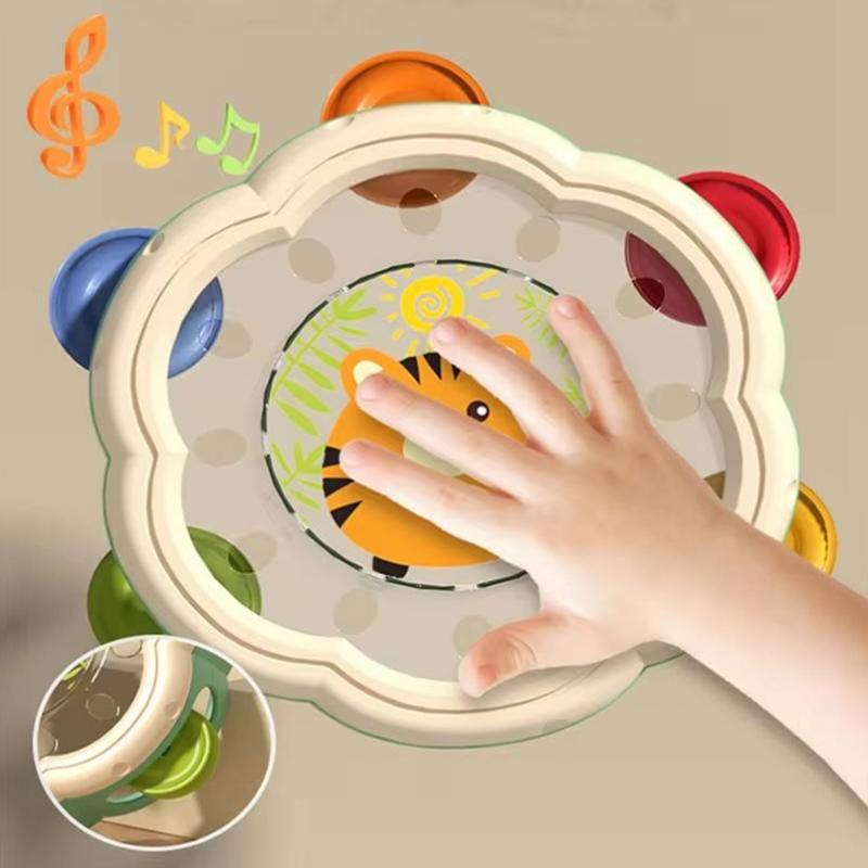 Cute Cartoon Hand Beating Drum Baby Percussion Instrument Baby Ringdrum Puzzle Early Education Enlightenment Children'S Toy