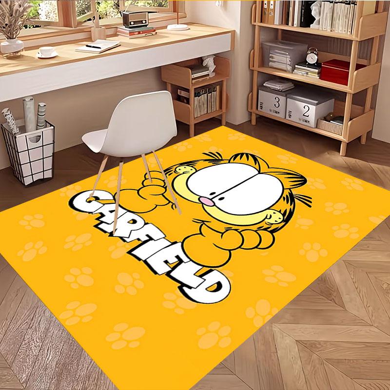 Garfield Print Rug, Washable Floor Carpet, For Entryway Dorm Laundry Room Office Study, Home Decor Birthday Christmas Gift