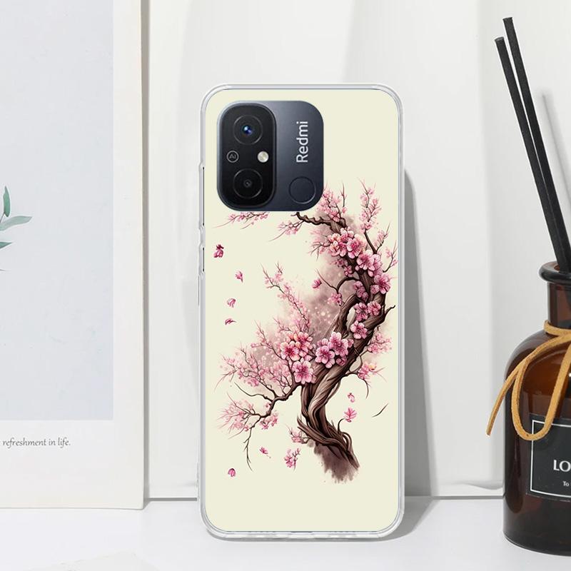 Cherry Blossom Tree Phone Case For Xiaomi Redmi 14C 13 13C 12 12C 10 10A 10C 9 9A 9C 9T 8 8A 7 7A 6A 6 Pro K80 K70 K60 K40 K20 1