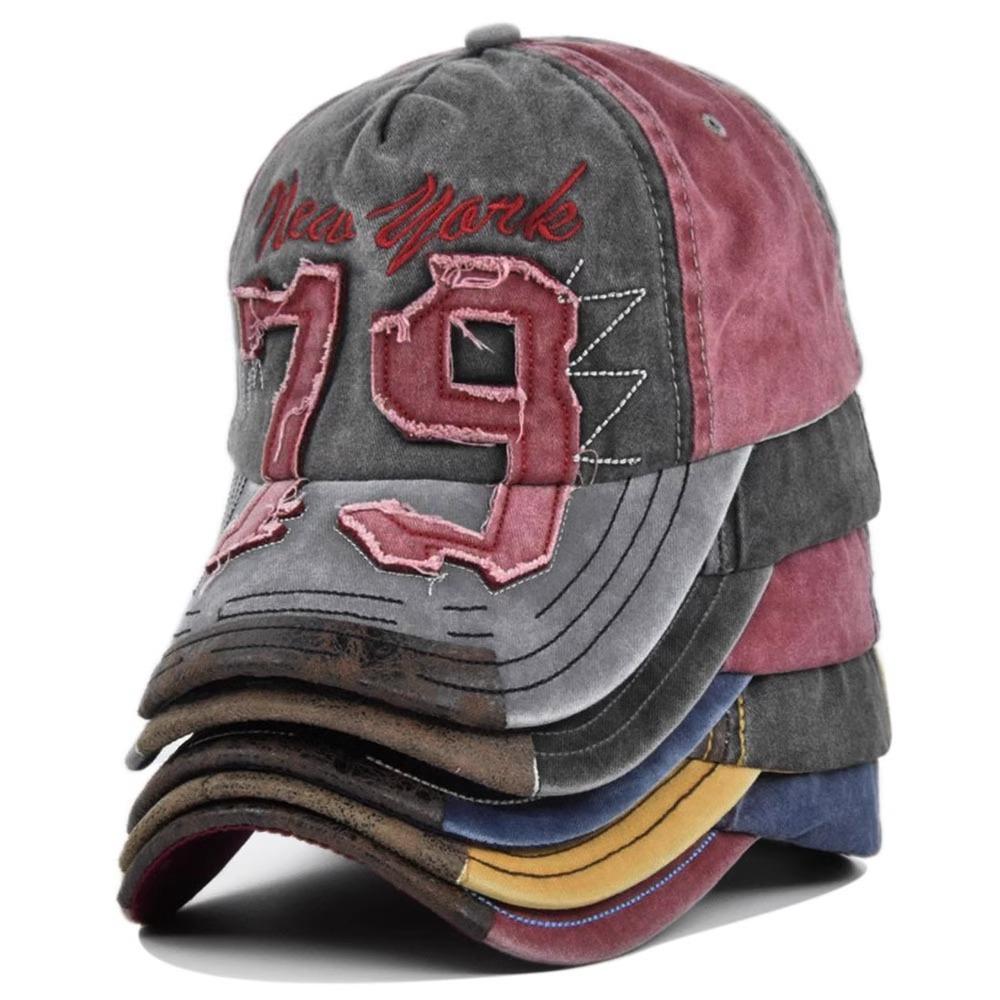 Color matching washed baseball cap embroidered baseball cap three-dimensional patch letter embroidery cap sun hat