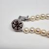 Used Genuine Pearl Necklace Necklace Perl School Mama Ladies Accessories White Silver Metal Fittings Real White