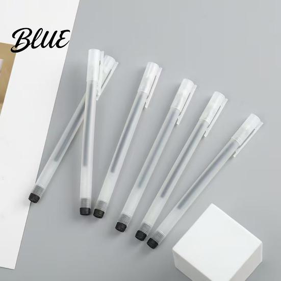 Gel Pens for Students 12PCS Smooth Ink Pens Quick-drying 0.5mm Fine Point Writing Instruments Office Minimalist Frosted Grip And School Supplies