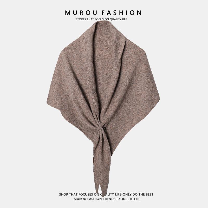 Extra großer roter Dreiecksschal aus Merinowolle - Gestrickte Stola für Damen, Wärme für Herbst/Winter