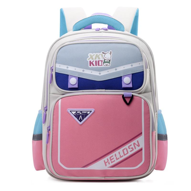 New primary school schoolbag multi-layer large capacity 1-3 children's backpack girls color matching boys burden reduction shoulders