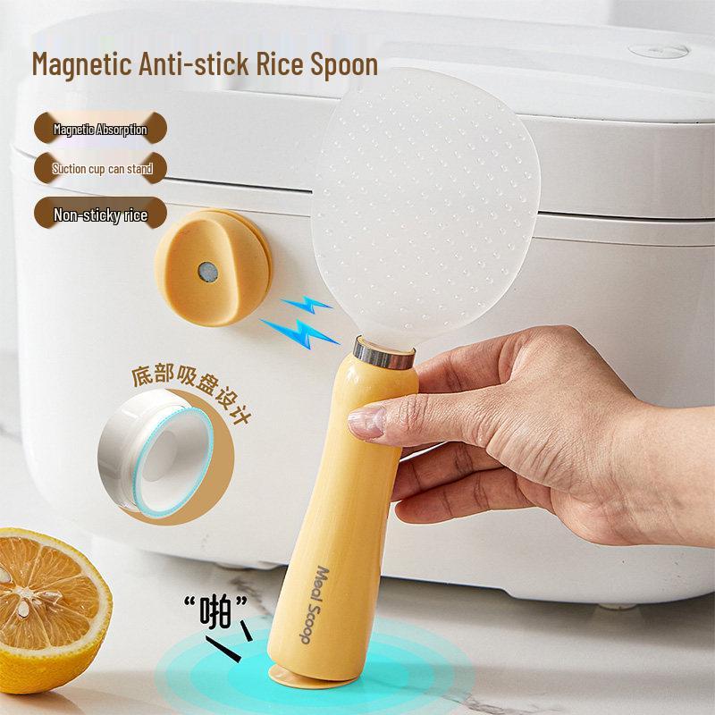 Non-stick Magnetic Rice Serving Spoon with Stand for Rice Cooker