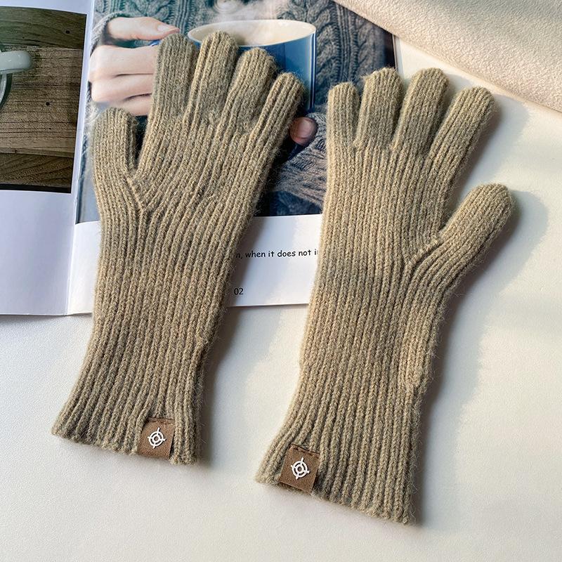 2022  Touch Screen Winter Gloves For Women Cashmere Mittens Ladies Fashion  Knitted  Warm Hand  Gloves