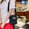Women Bow Fashion Shoulder Bag Adjustable Strap Trendy Crossbody Bag Solid Color Daily Sports Messenger Bag Purses And Handbags