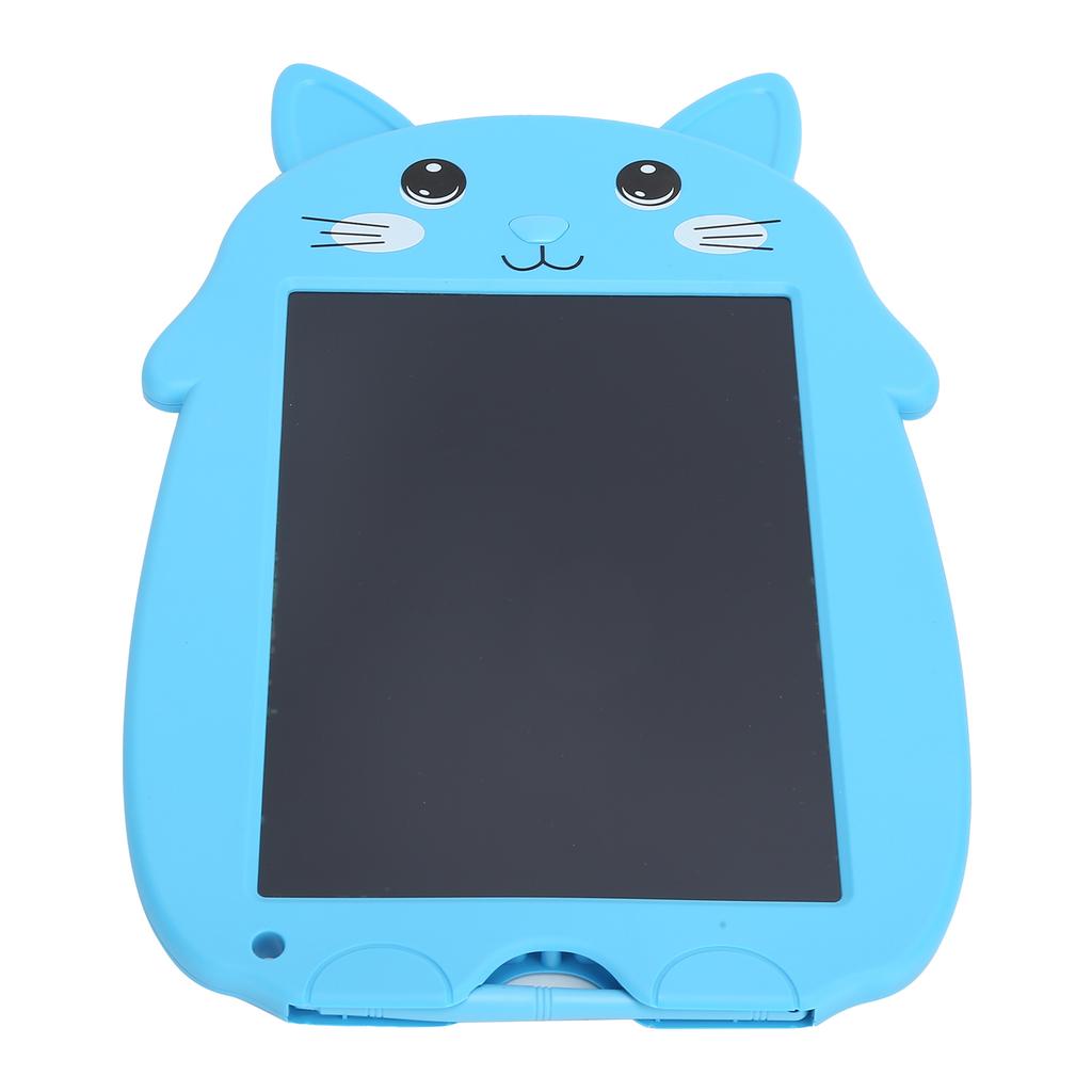 9in LCD Writing Tablet Cartoon Cat Digital Drawing Board with AntiErasing Lock for Children(Blue )