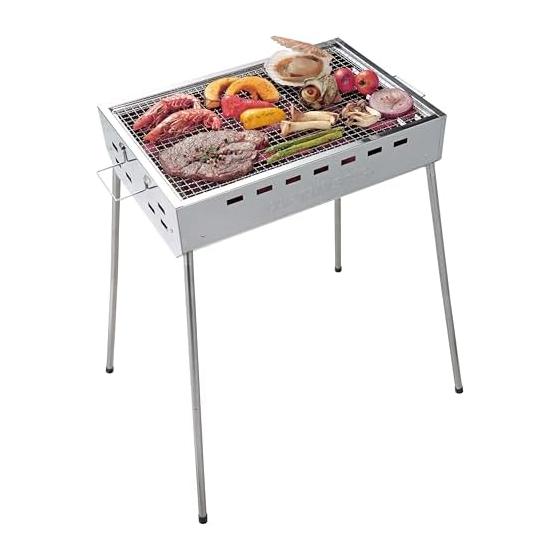 Captain Stag (CAPTAIN STAG) Barbecue Stove Barbecue Grill BBQ Stainless Steel Family Grill 450 [For 3 to 4 People] 2 High/Low Height Levels Easy