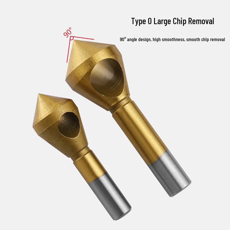 Chamfering & Countersink Drill Tool for Wood & Aluminum - Internal Chip Removal, Tapered Hole & Screw Countersink.