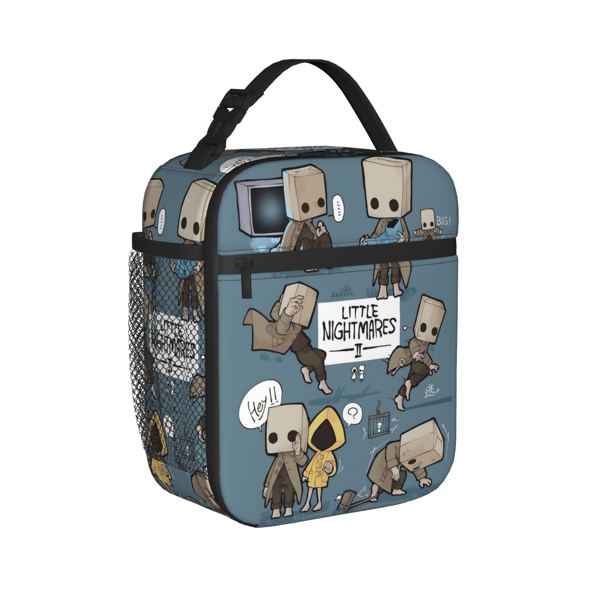 Little Nightmares Insulated Lunch Bag Thermal Bag Reusable,Meal Container Mono  Leakproof Tote Lunch Box for Men Women One Size