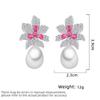 Women's Light Luxury Design Elegant Imitation Pearl Flower Earrings Fashionable And Versatile Niche Design Earrings