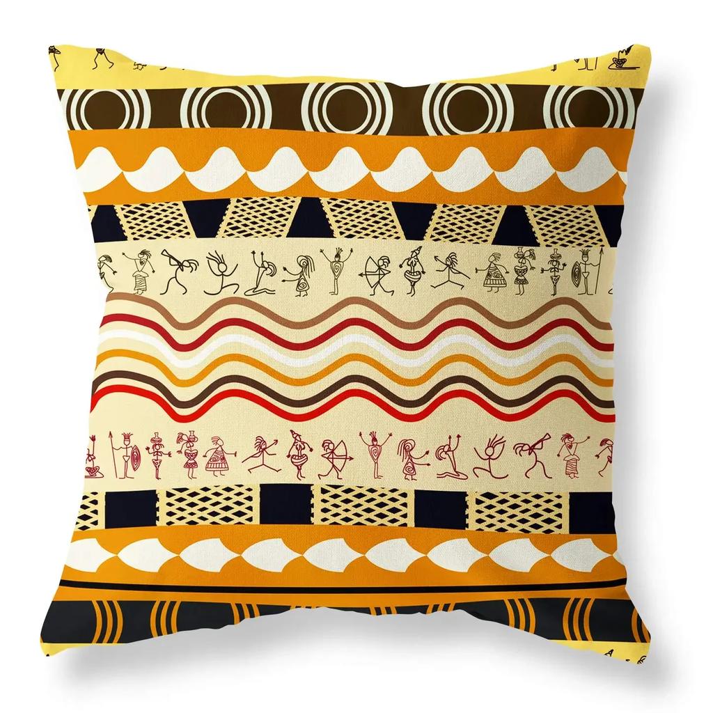 Retro Bohemian Pattern Printed Pillowcases Living Room Sofa Cushion Cover Home Decor Practical  Izable