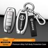 Skórzany Pokrowiec na Kluczyk Samochodowy ze Stopu Cynku Do Case Qashqai Juke X-Trail Patrol Note Leaf Altima Maxima Murano Tiida Teana Rogue Sentra