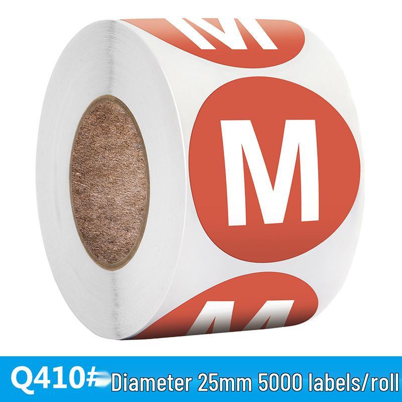 Self-Adhesive English Size Label Stickers for Clothing and Hats (S-3XL)