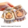 New 6-10 Years Old Half Finger Gloves Thickened Cute Capybara Winter Flip Gloves Elastic Warm Writing Gloves Outdoor