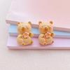 10PCS New Models Colorful Cartoon Bear Series Resin Scrapbook DIY Jewelry Hairpin Headrope Decoration Crafts
